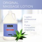 A large, white 1-gallon pail of Bon Vital' Original Massage Lotion on a clean background.