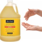 Large 1-gallon bottle of Bon Vital' Original Massage Oil, clear liquid visible, with a white label.