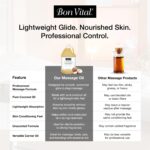 A large, clear plastic gallon bottle of Bon Vital' 100% Pure Cold Pressed Rice Bran Oil with a white label.