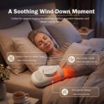 CARYWON Cordless Hand Massager in creamy white, showing a hand inserted into the device with heat and compression features.