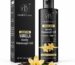 Dude's Love Organic Vanilla Body Massage Oil in a clear bottle with a pump, set against a neutral background.