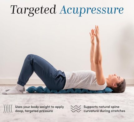 A Halo Spine Stretcher in black, designed for back pain relief with 24 massage balls visible for acupressure therapy.