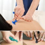 Image shows a green thumb-shaped massage tool and a 4-legged palm urchin massage tool, arranged together.