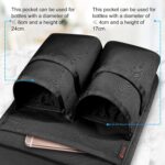 Black SITHON professional massage therapist holster bag with an adjustable waist belt, shown with two bottle pockets.